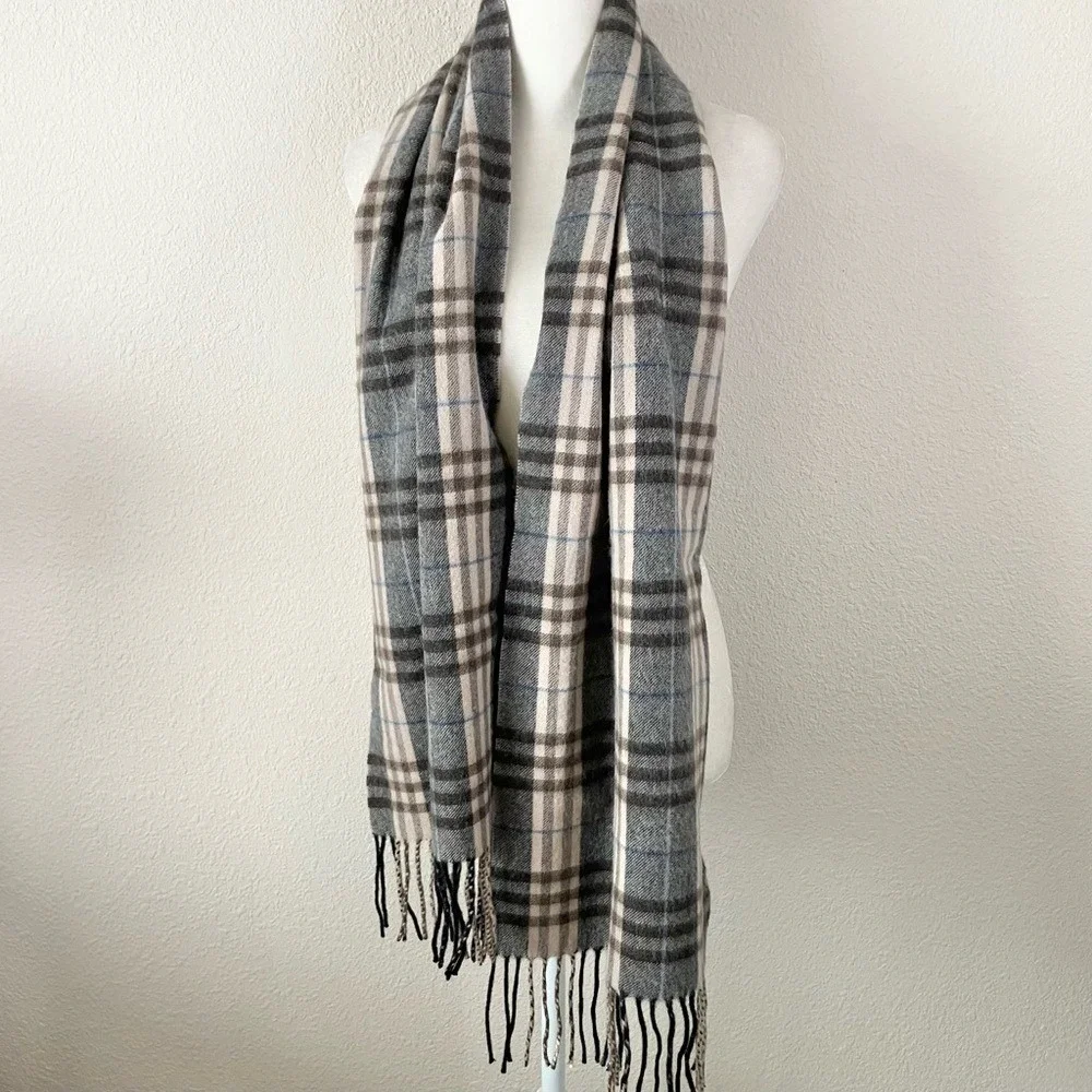 Tartan‎ Plaid Cashmere Blend Scarf Unisex Quiet Luxury Old Money Heritage Preppy
